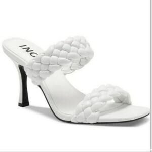 INC International Concepts Lyra Braided Sandals White 8.5
